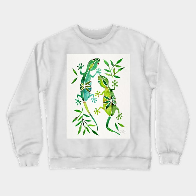 gecko green Crewneck Sweatshirt by CatCoq